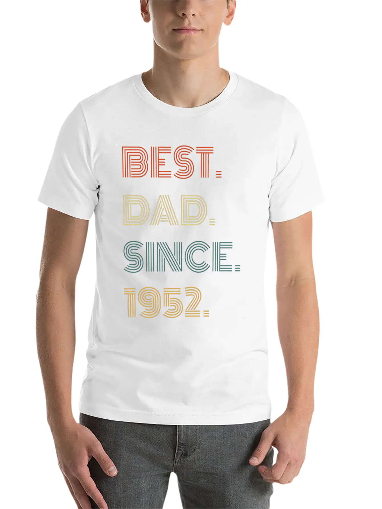 Best Dad Since 1952 For Him Casual Graphic T-Shirt – Simple And Comfortable Daily Wear