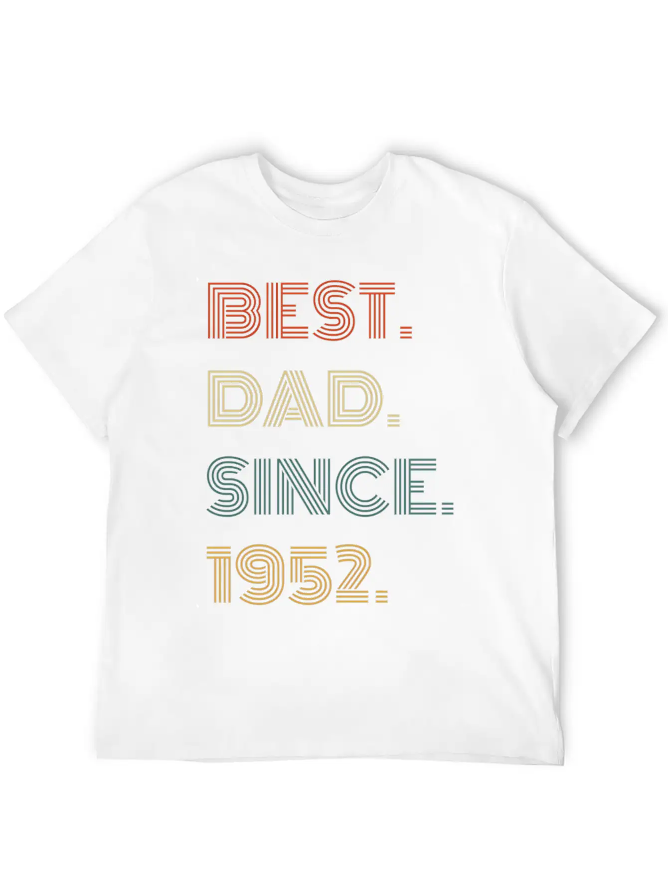 Best Dad Since 1952 For Him Casual Graphic T-Shirt – Simple And Comfortable Daily Wear