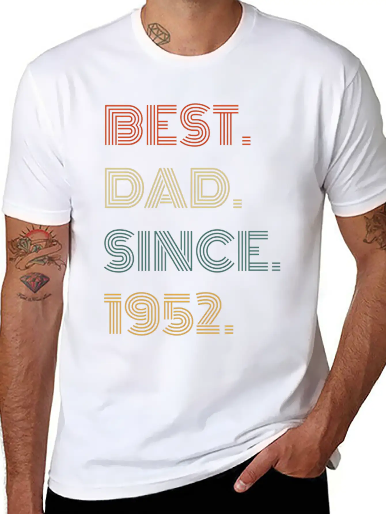 Best Dad Since 1952 For Him Casual Graphic T-Shirt – Simple And Comfortable Daily Wear