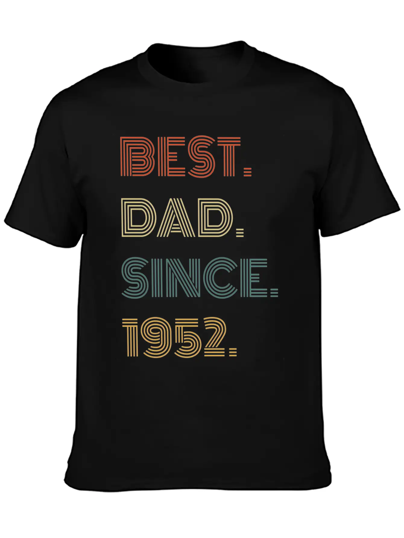 Best Dad Since 1952 For Him Casual Graphic T-Shirt – Simple And Comfortable Daily Wear