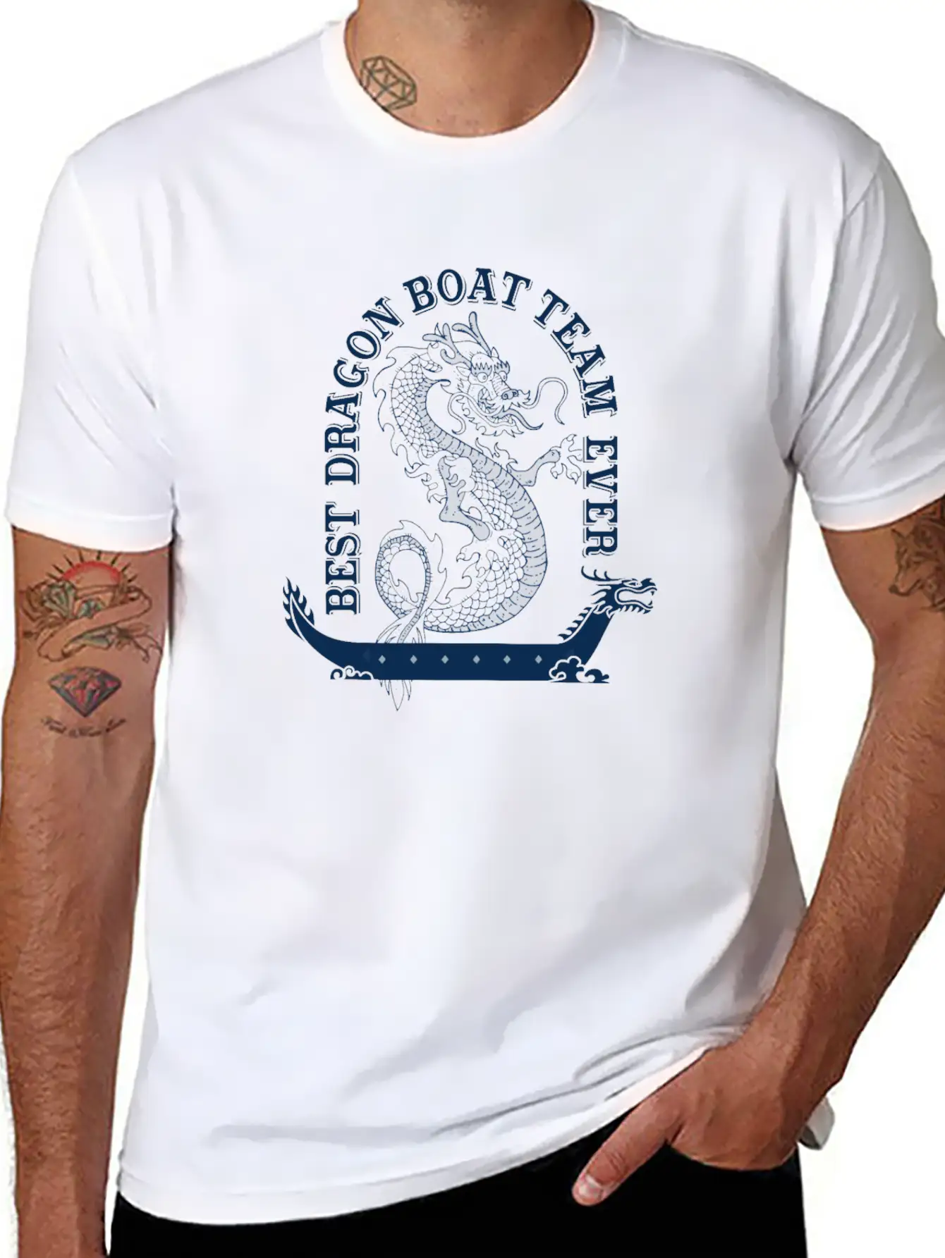 Best Dragon Boat Team Ever Vintage Look Funny Unisex Casual T-Shirt – Clean Design For Daily Comfort