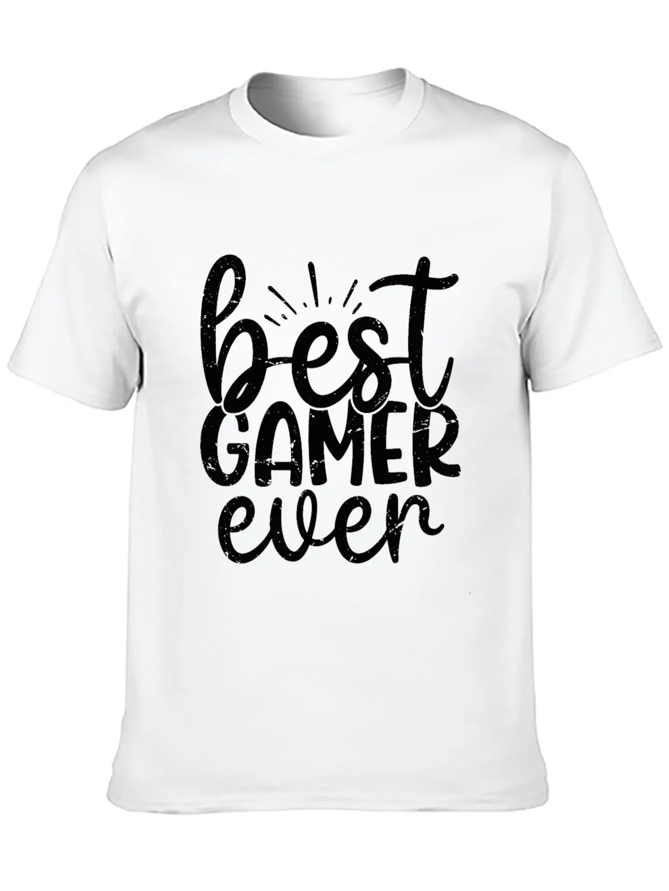 Best Gamer Ever T-Shirt Casual Graphic T-Shirt – Simple And Comfortable Daily Wear