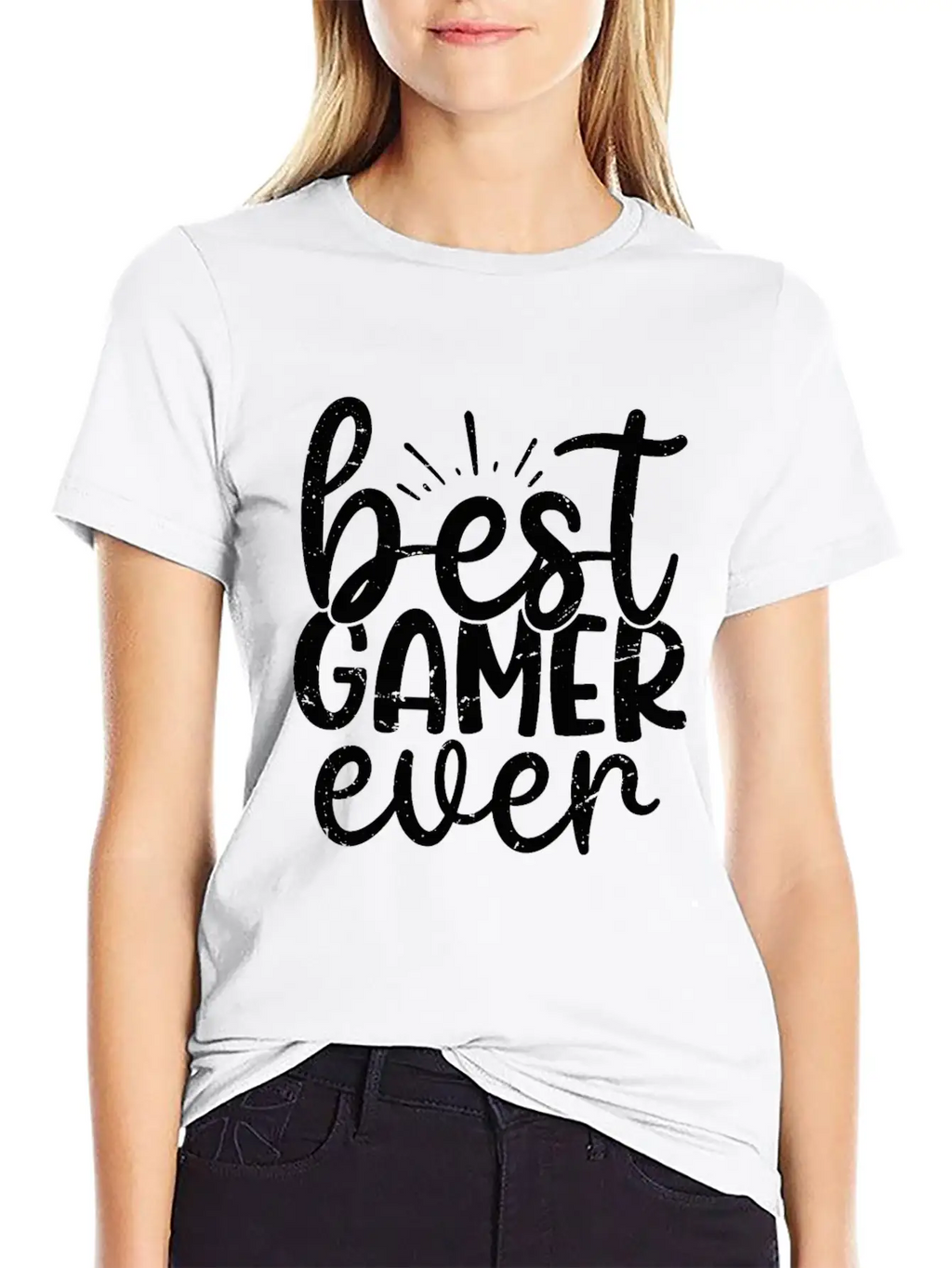 Best Gamer Ever T-Shirt Casual Graphic T-Shirt – Simple And Comfortable Daily Wear