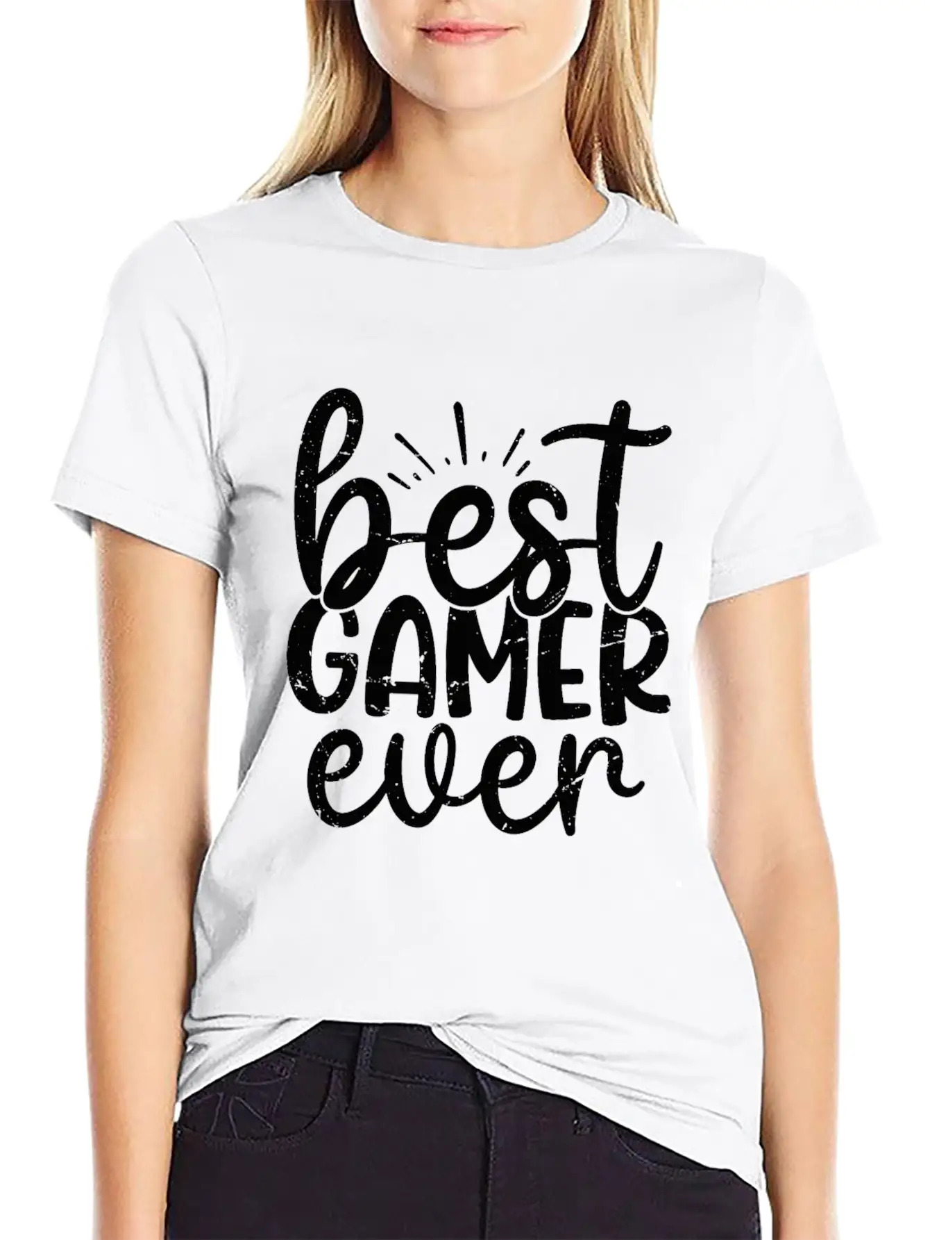 Best Gamer Ever T-Shirt Casual Graphic T-Shirt – Simple And Comfortable Daily Wear