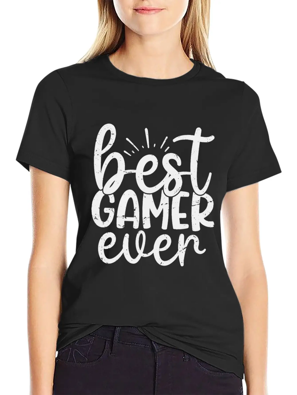 Best Gamer Ever T-Shirt Casual Graphic T-Shirt – Simple And Comfortable Daily Wear