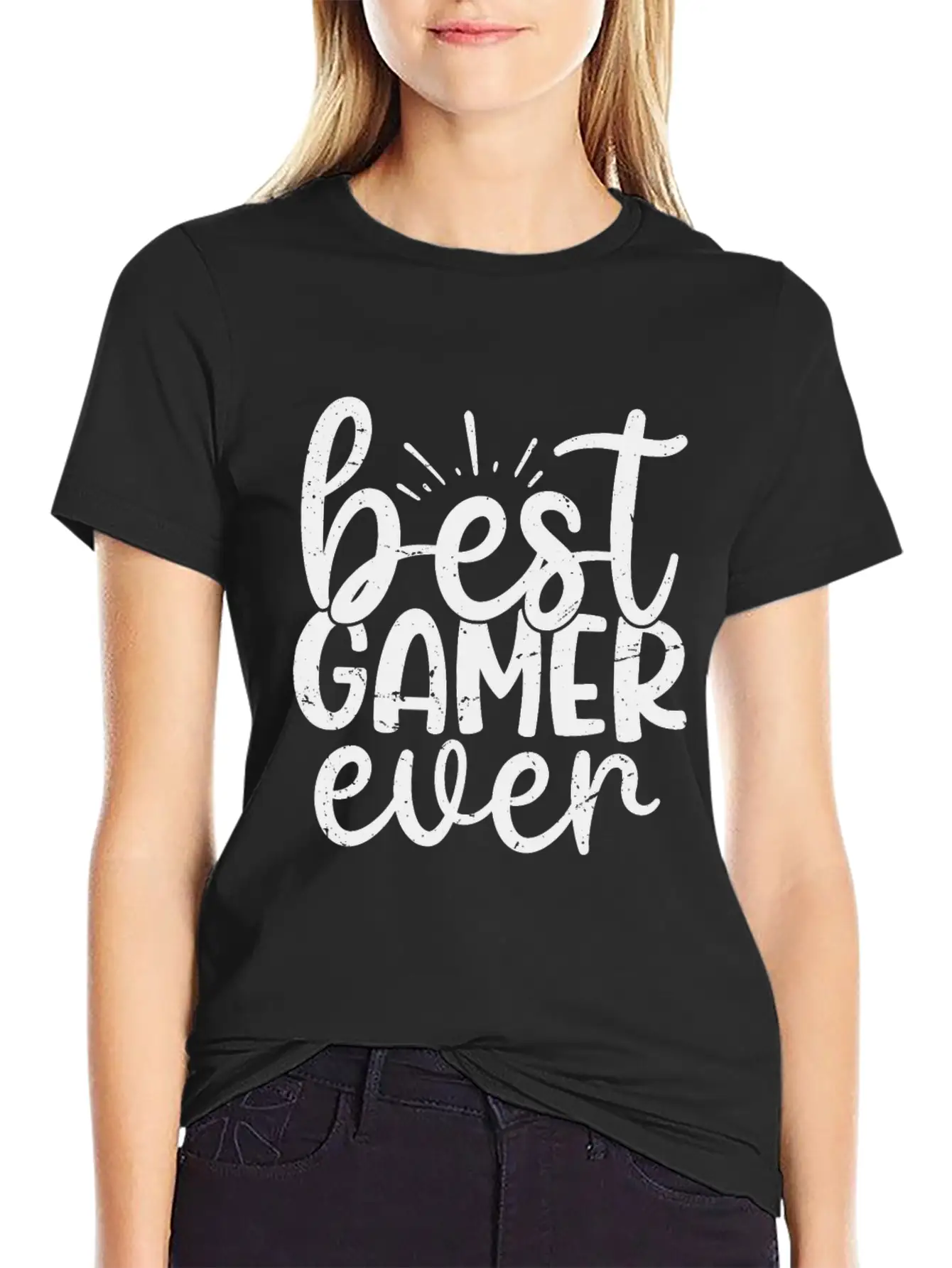 Best Gamer Ever T-Shirt Casual Graphic T-Shirt – Simple And Comfortable Daily Wear