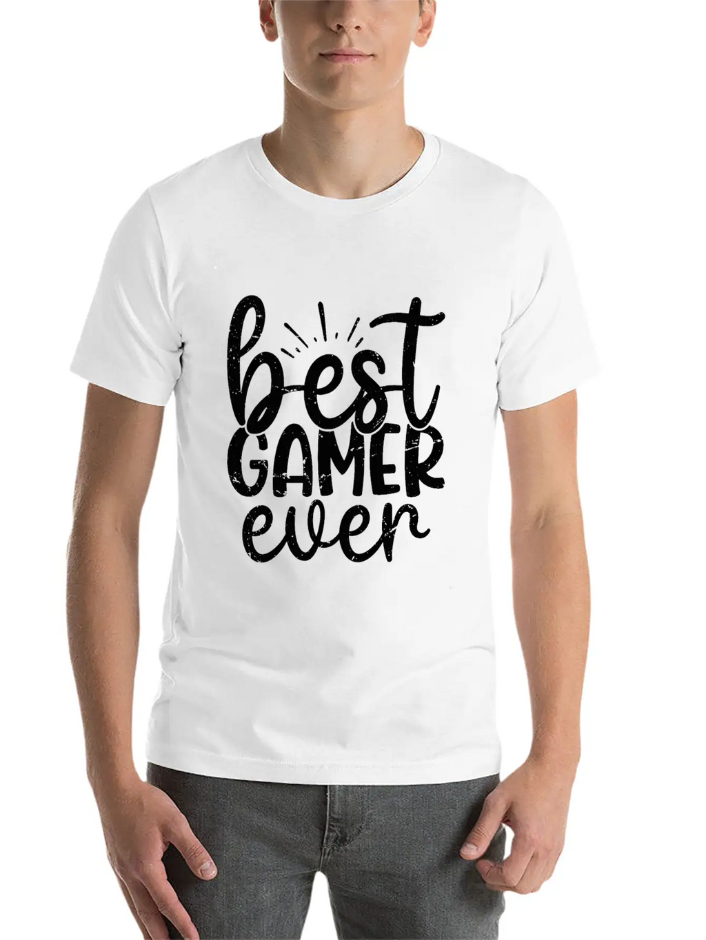 Best Gamer Ever T-Shirt Casual Graphic T-Shirt – Simple And Comfortable Daily Wear