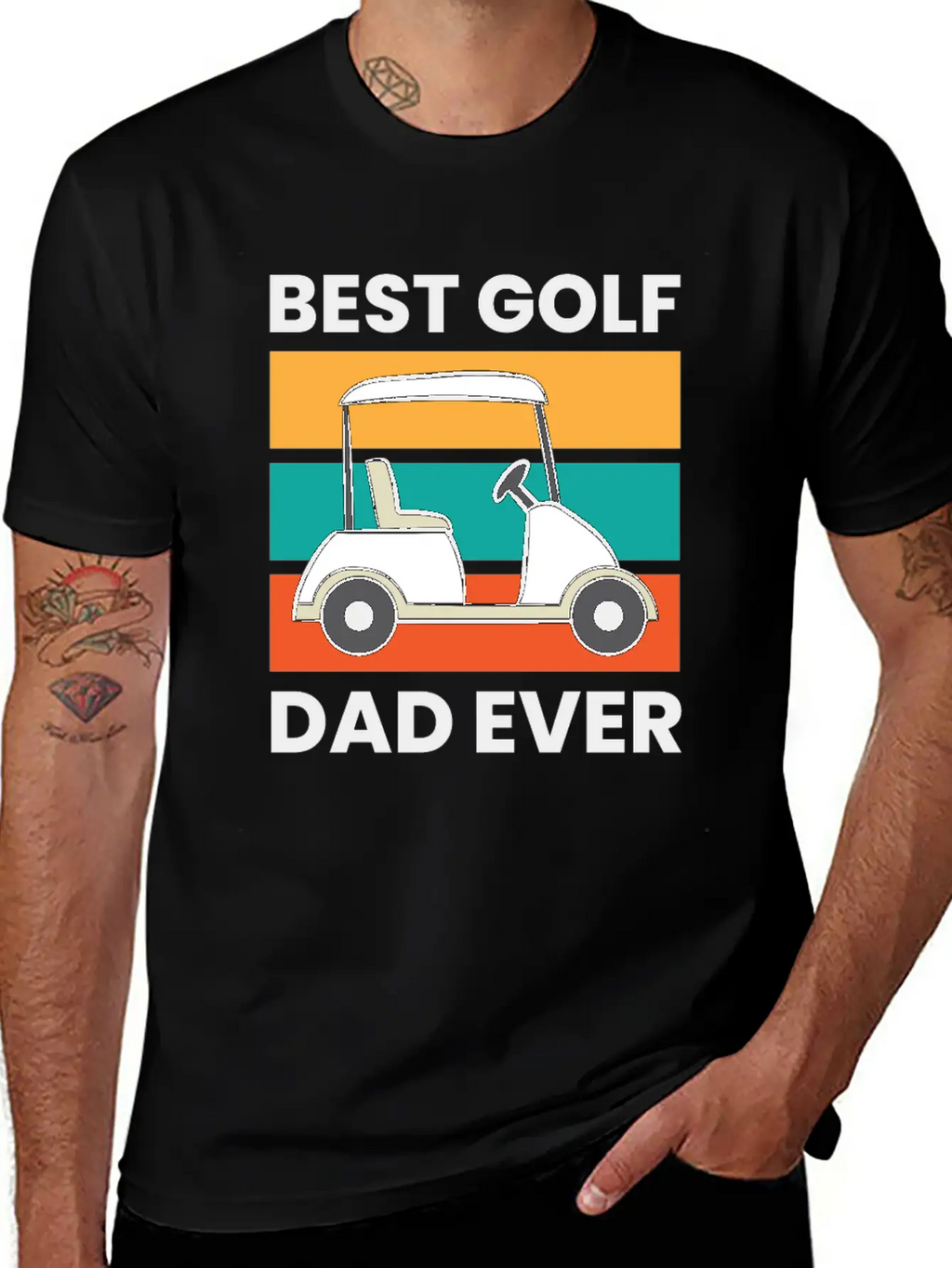 Best Golf Dad Ever Papa Father Funny Golfing Unisex Short Sleeve Soft Cotton T-Shirt – Casual Everyday Wear