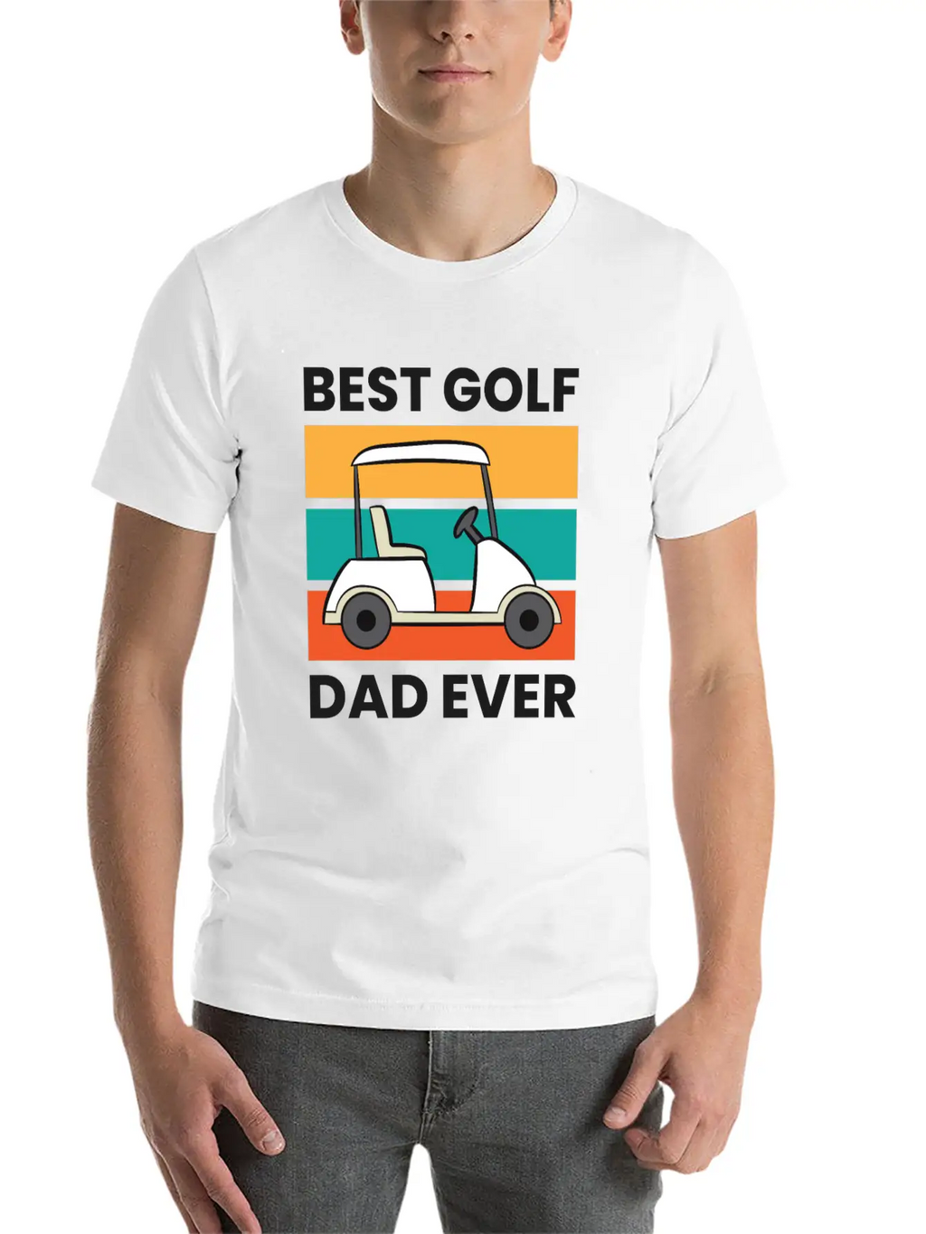 Best Golf Dad Ever Papa Father Funny Golfing Unisex Short Sleeve Soft Cotton T-Shirt – Casual Everyday Wear