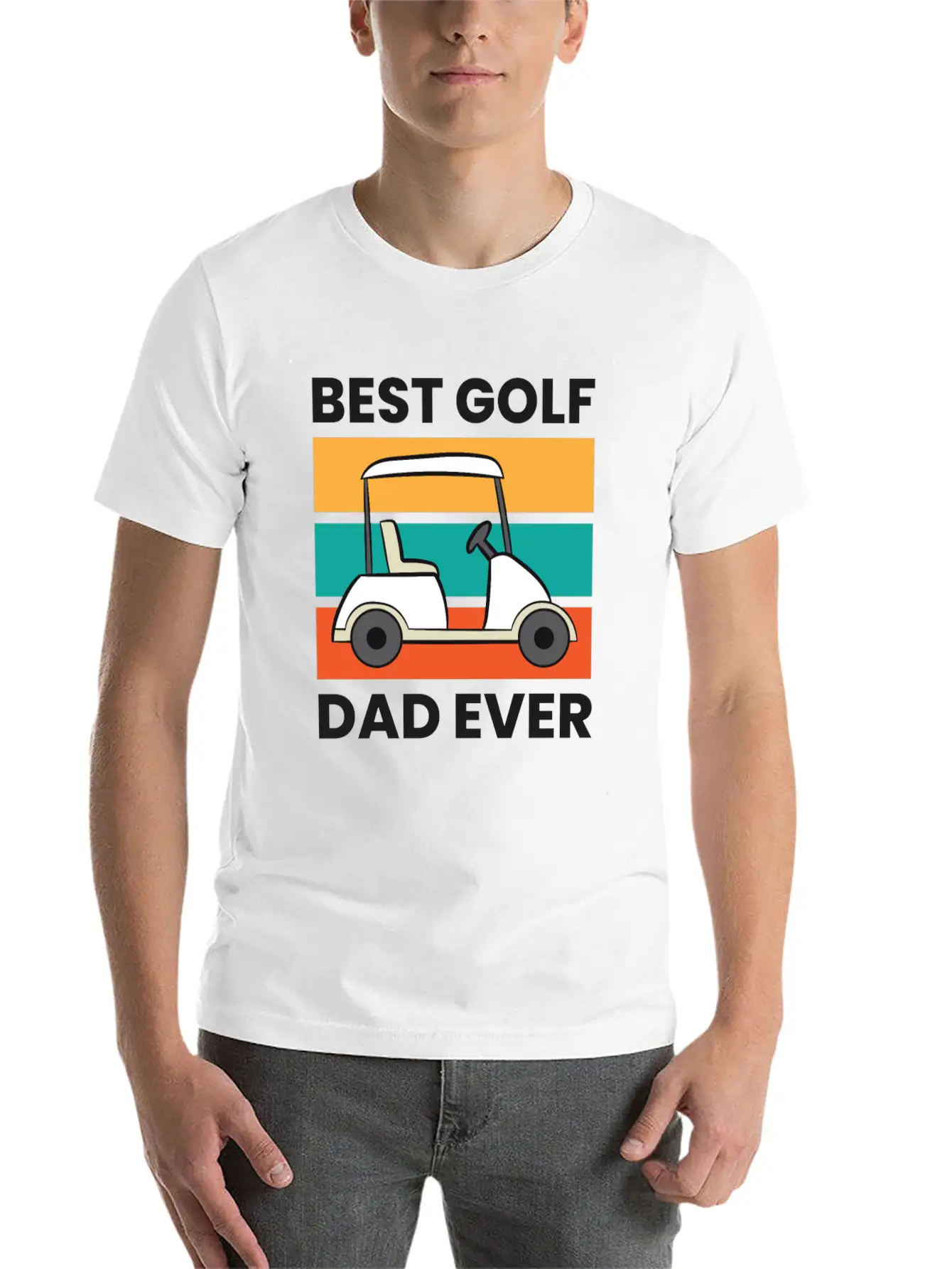 Best Golf Dad Ever Papa Father Funny Golfing Unisex Short Sleeve Soft Cotton T-Shirt – Casual Everyday Wear
