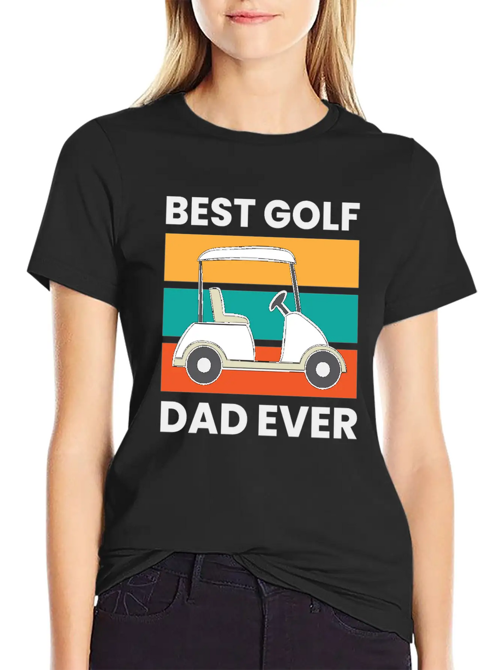 Best Golf Dad Ever Papa Father Funny Golfing Unisex Short Sleeve Soft Cotton T-Shirt – Casual Everyday Wear