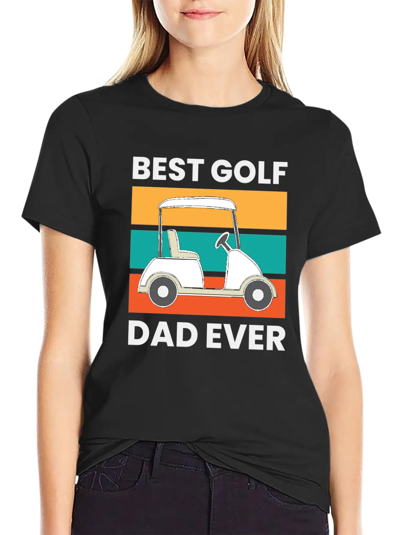 Best Golf Dad Ever Papa Father Funny Golfing Unisex Short Sleeve Soft Cotton T-Shirt – Casual Everyday Wear