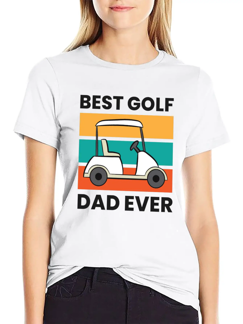 Best Golf Dad Ever Papa Father Funny Golfing Unisex Short Sleeve Soft Cotton T-Shirt – Casual Everyday Wear
