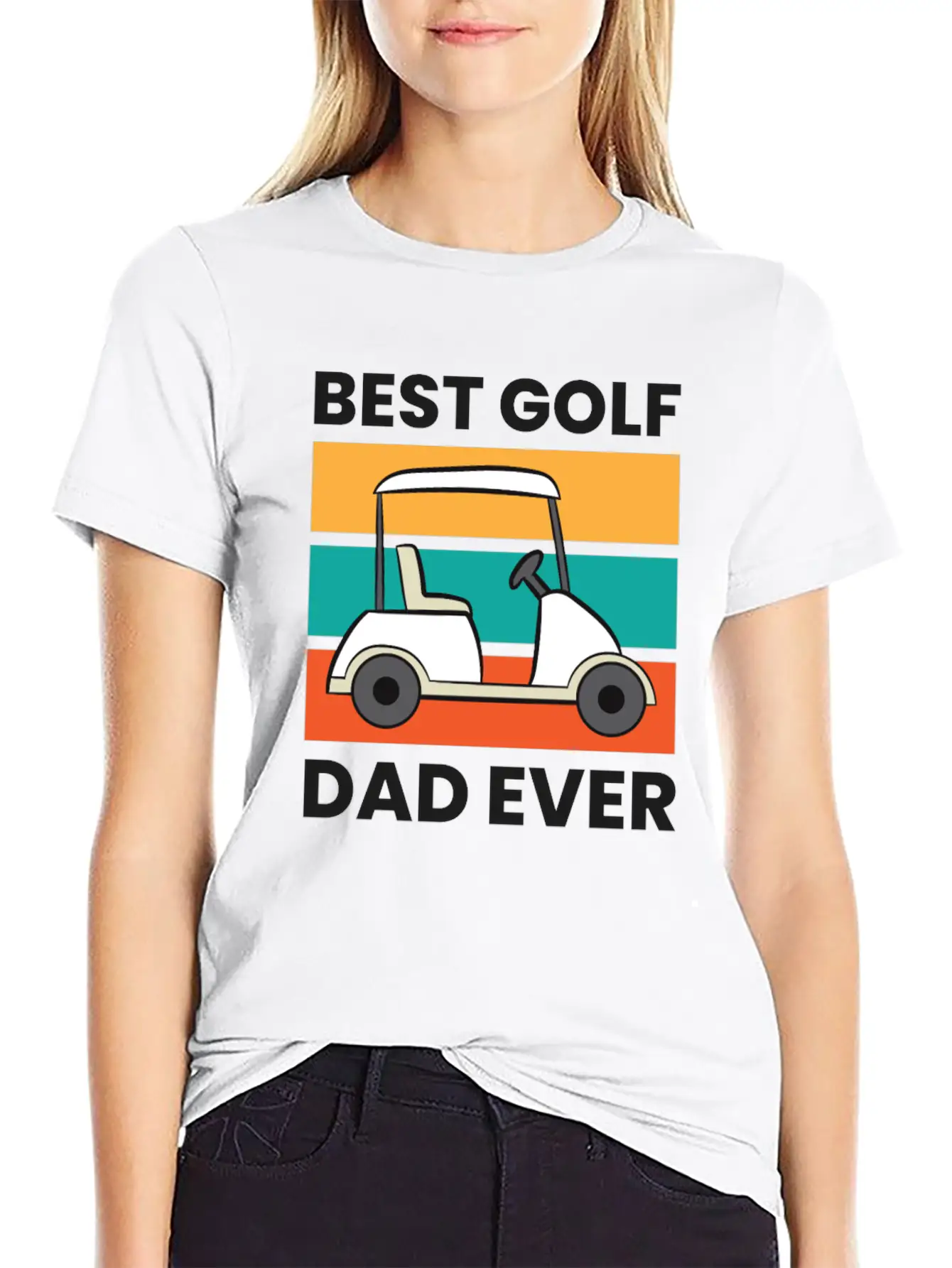 Best Golf Dad Ever Papa Father Funny Golfing Unisex Short Sleeve Soft Cotton T-Shirt – Casual Everyday Wear