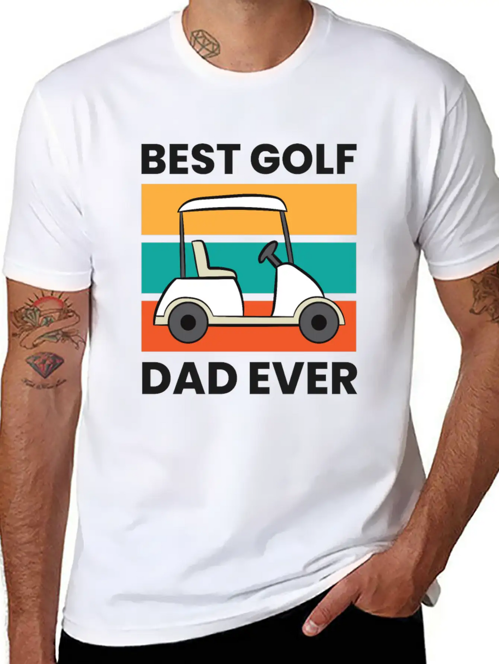 Best Golf Dad Ever Papa Father Funny Golfing Unisex Short Sleeve Soft Cotton T-Shirt – Casual Everyday Wear