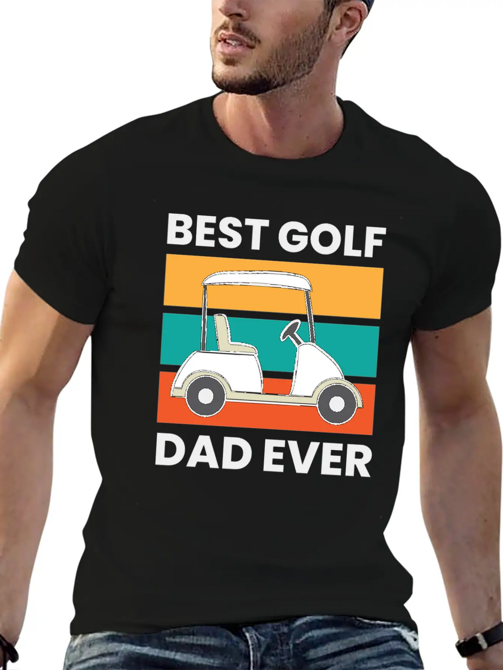 Best Golf Dad Ever Papa Father Funny Golfing Unisex Short Sleeve Soft Cotton T-Shirt – Casual Everyday Wear