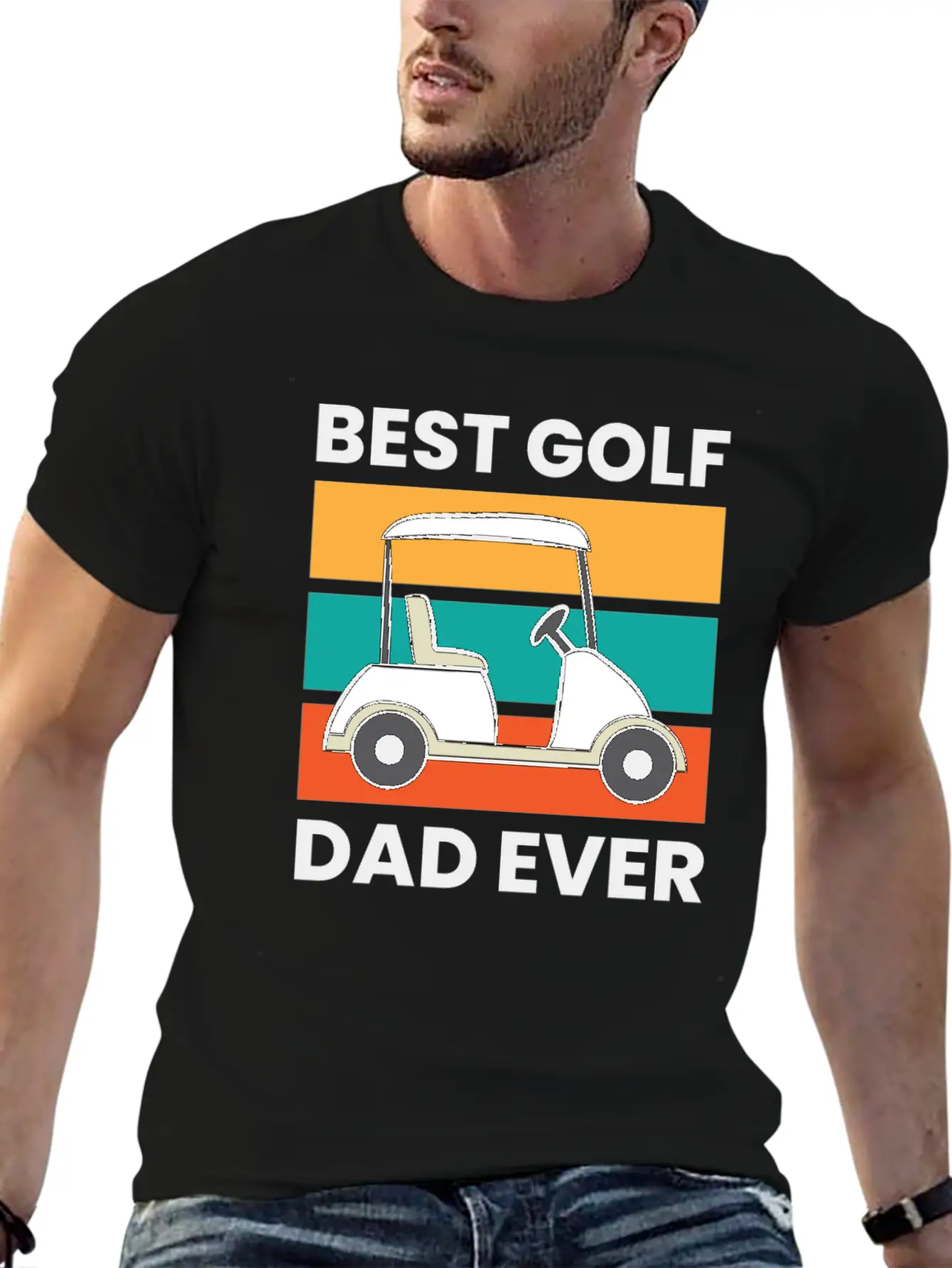 Best Golf Dad Ever Papa Father Funny Golfing Unisex Short Sleeve Soft Cotton T-Shirt – Casual Everyday Wear