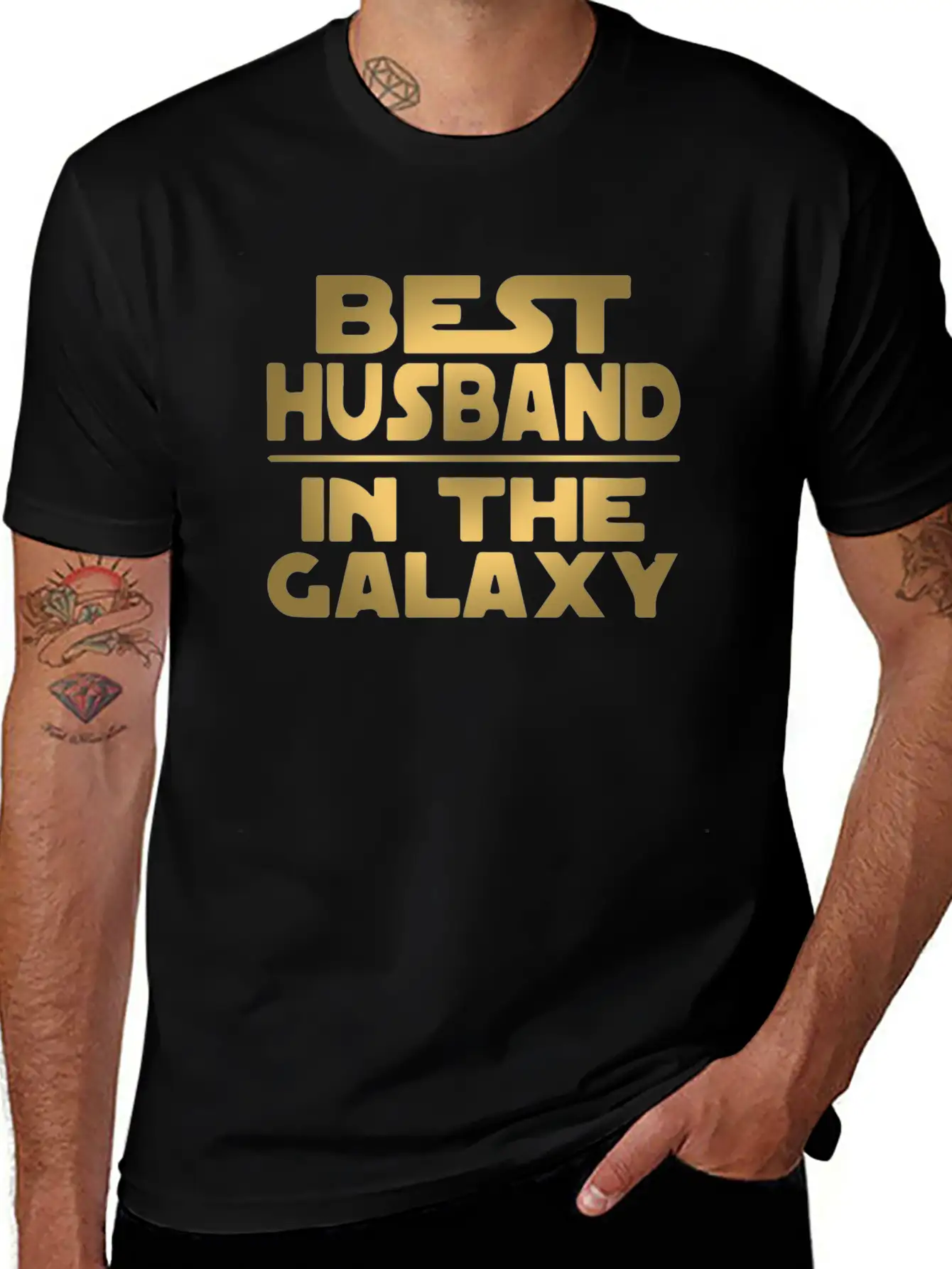 Best Husband In The Galaxy Essential Cotton Tee For Daily Outfits – Unisex Style