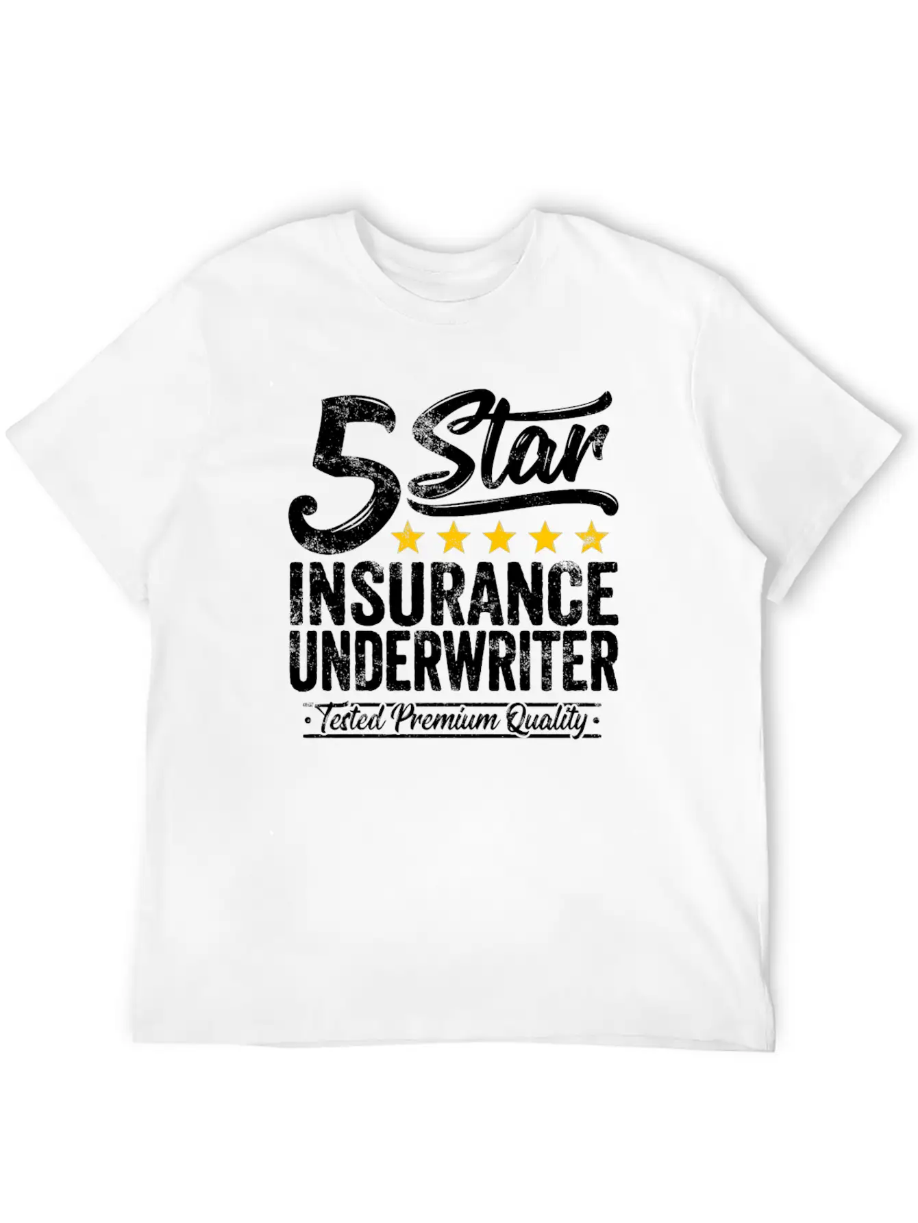 Best Insurance Underwriter Gift 5 Star Workmate Breathable Soft Cotton T-Shirt – Timeless Casual Look