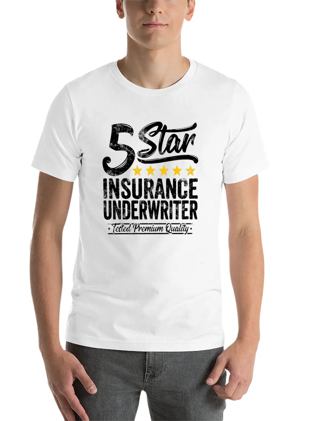 Best Insurance Underwriter Gift 5 Star Workmate Breathable Soft Cotton T-Shirt – Timeless Casual Look