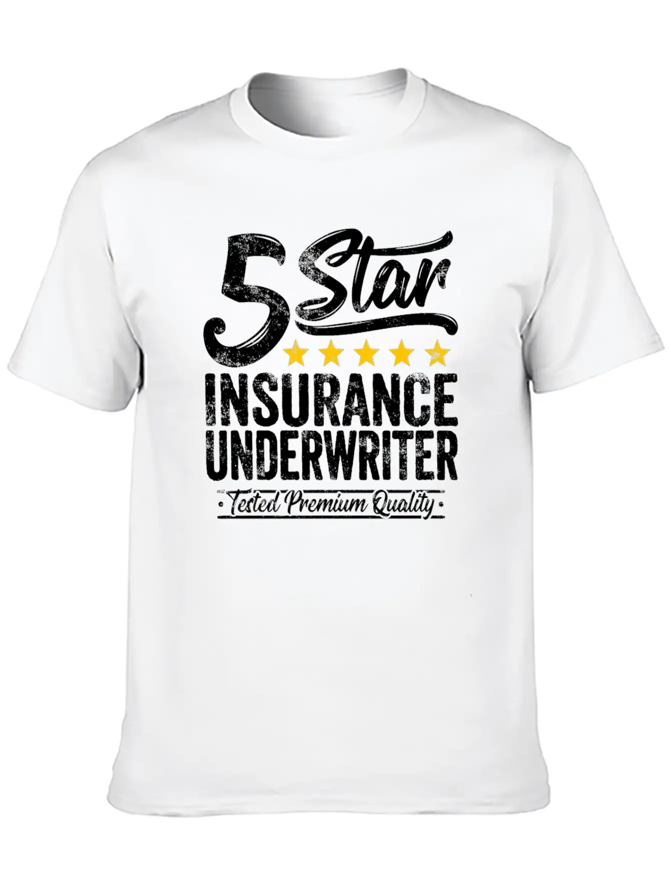 Best Insurance Underwriter Gift 5 Star Workmate Breathable Soft Cotton T-Shirt – Timeless Casual Look