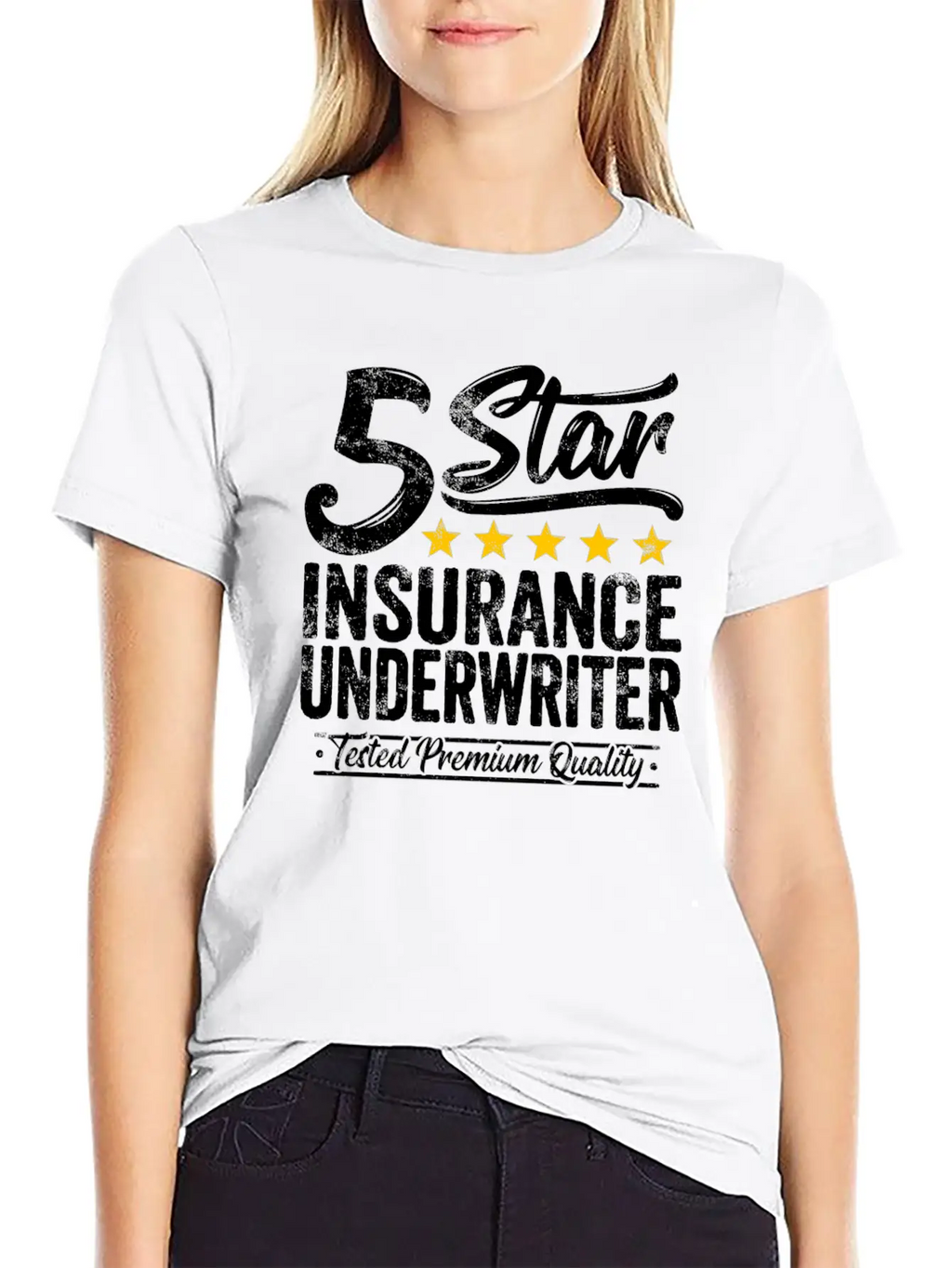 Best Insurance Underwriter Gift 5 Star Workmate Breathable Soft Cotton T-Shirt – Timeless Casual Look