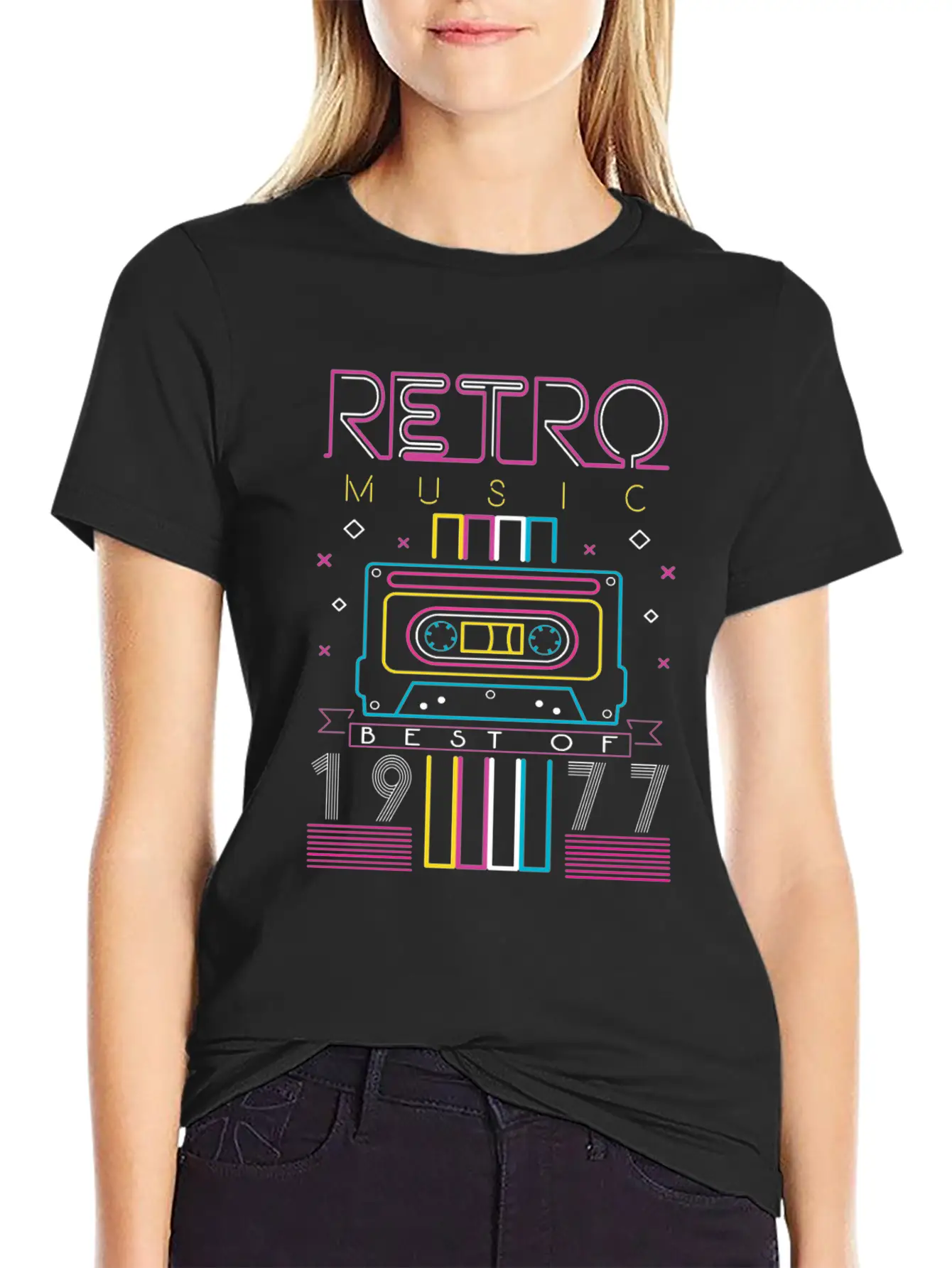 Best Of 1977 Retro Cassette Vintage Birthday Unisex Casual T-Shirt – Clean Design For Daily Comfort
