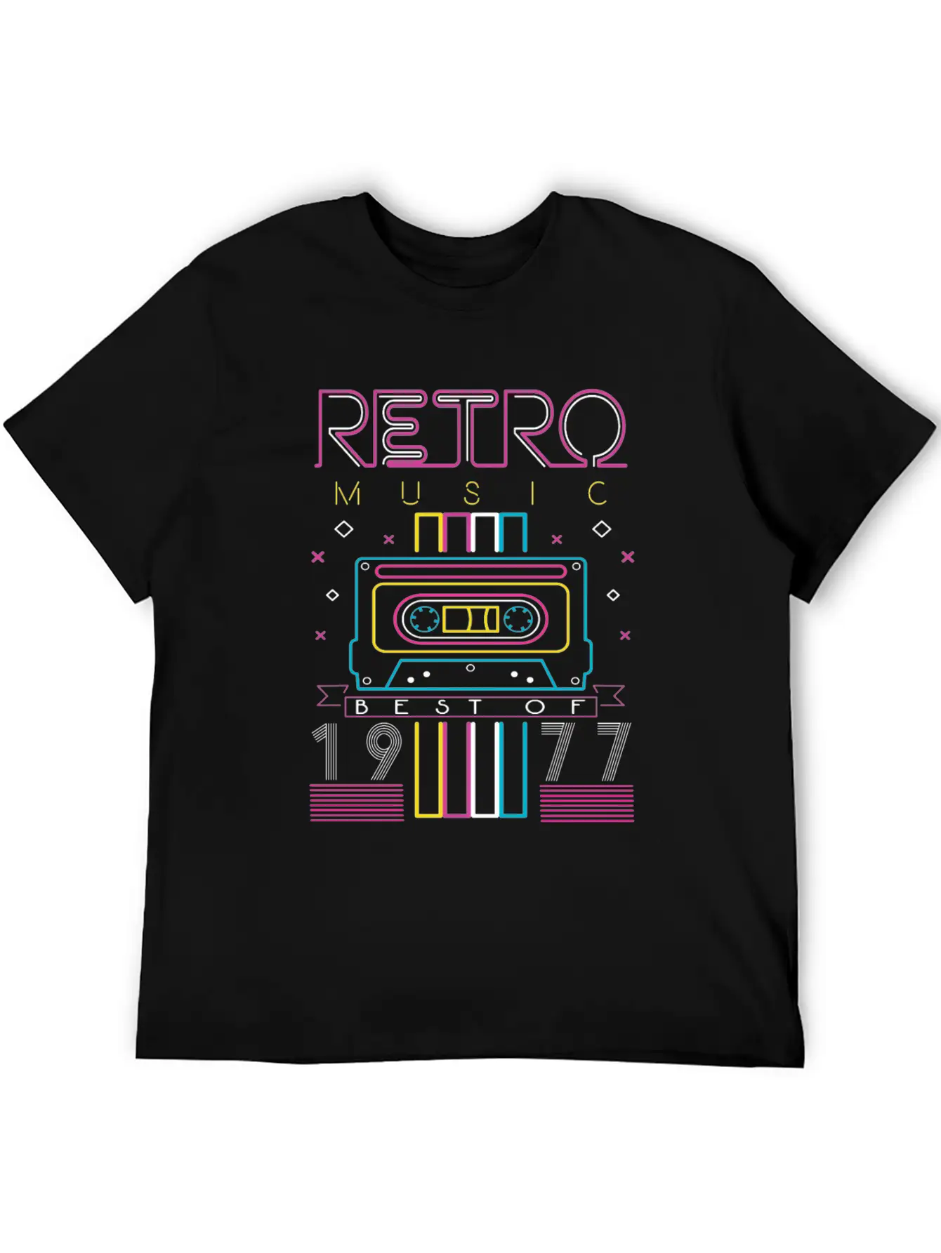 Best Of 1977 Retro Cassette Vintage Birthday Unisex Casual T-Shirt – Clean Design For Daily Comfort