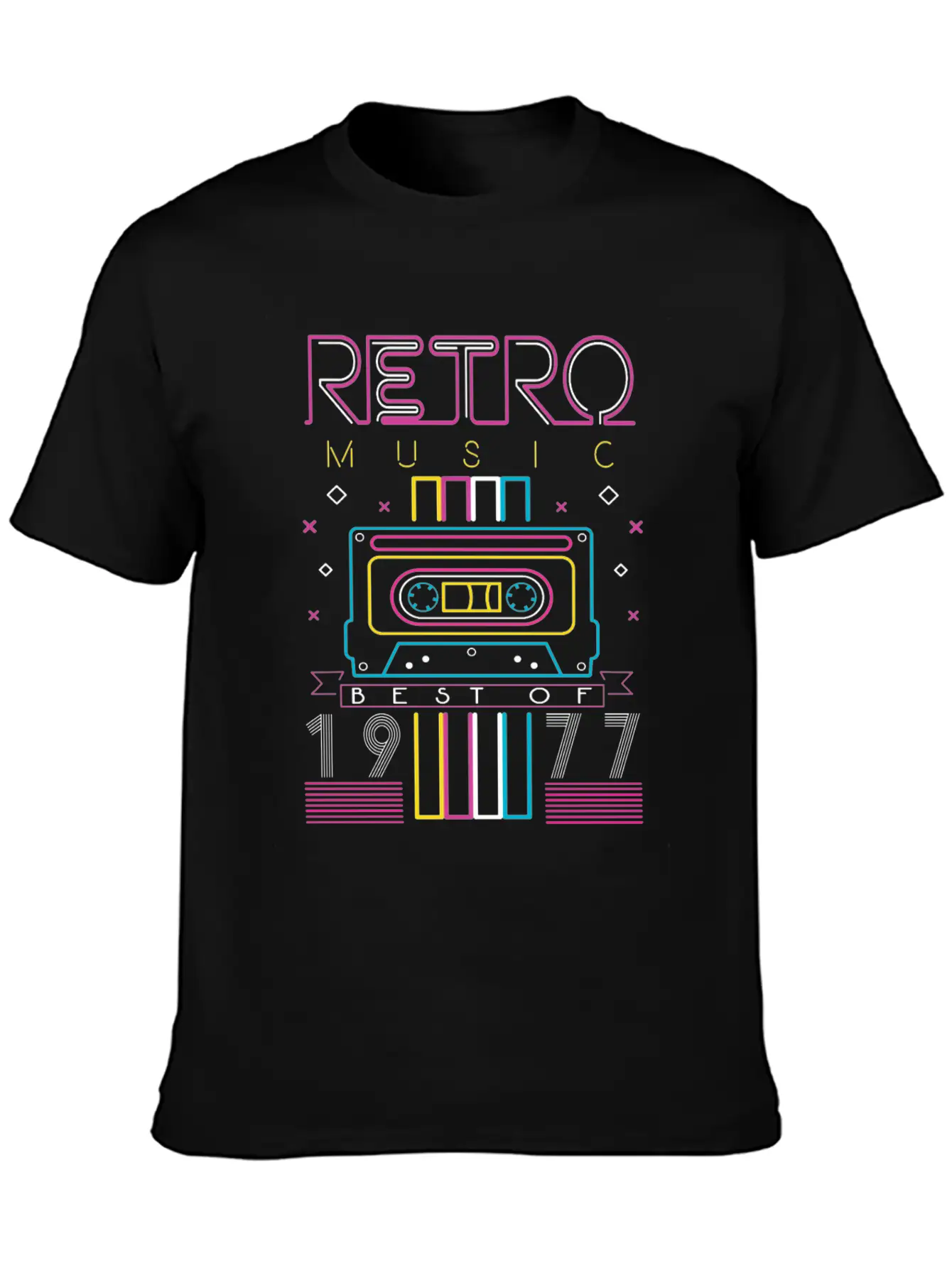 Best Of 1977 Retro Cassette Vintage Birthday Unisex Casual T-Shirt – Clean Design For Daily Comfort