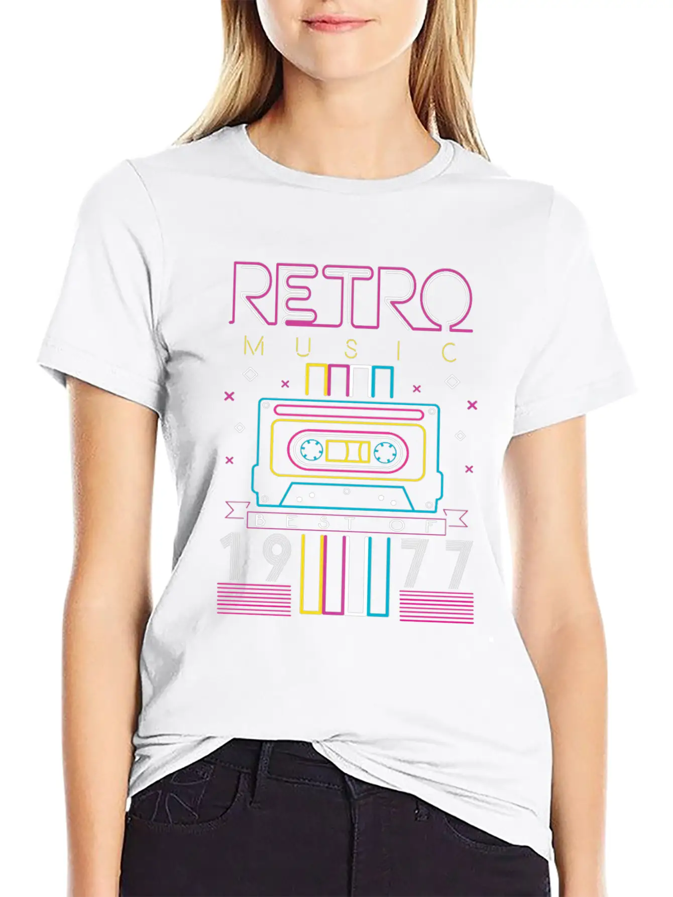 Best Of 1977 Retro Cassette Vintage Birthday Unisex Casual T-Shirt – Clean Design For Daily Comfort