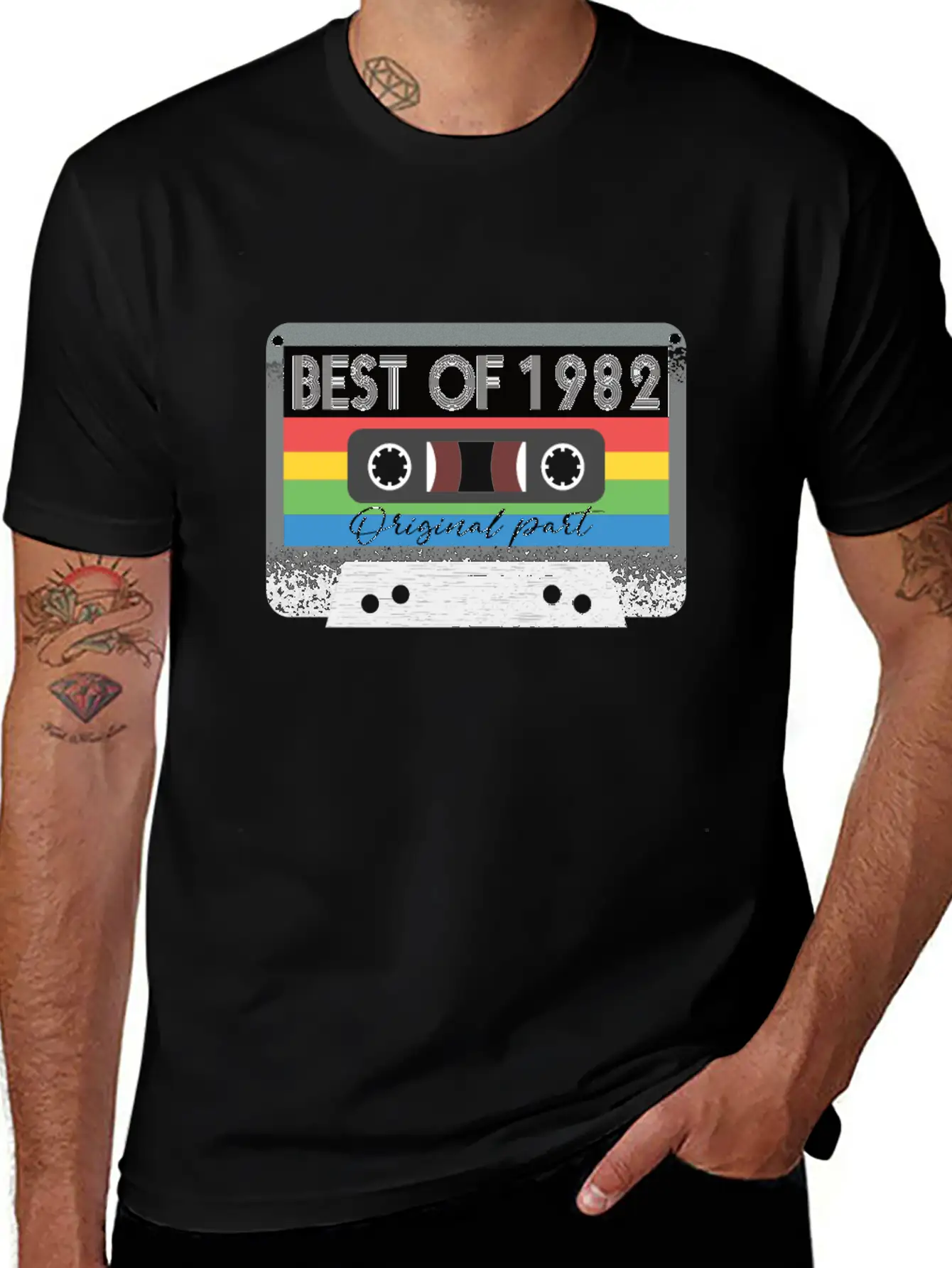 Best Of 1982 Vintage Cassette Retro Birthday Unisex Casual T-Shirt – Clean Design For Daily Comfort