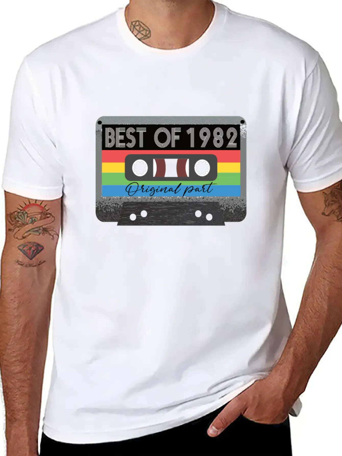 Best Of 1982 Vintage Cassette Retro Birthday Unisex Casual T-Shirt – Clean Design For Daily Comfort