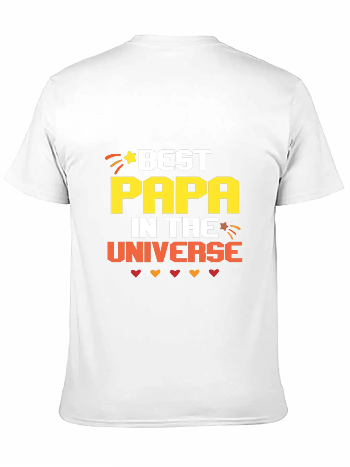 Best Papa In The Universe Unisex Short Sleeve Soft Cotton T-Shirt – Casual Everyday Wear