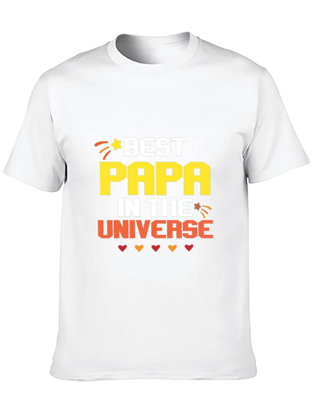 Best Papa In The Universe Unisex Short Sleeve Soft Cotton T-Shirt – Casual Everyday Wear