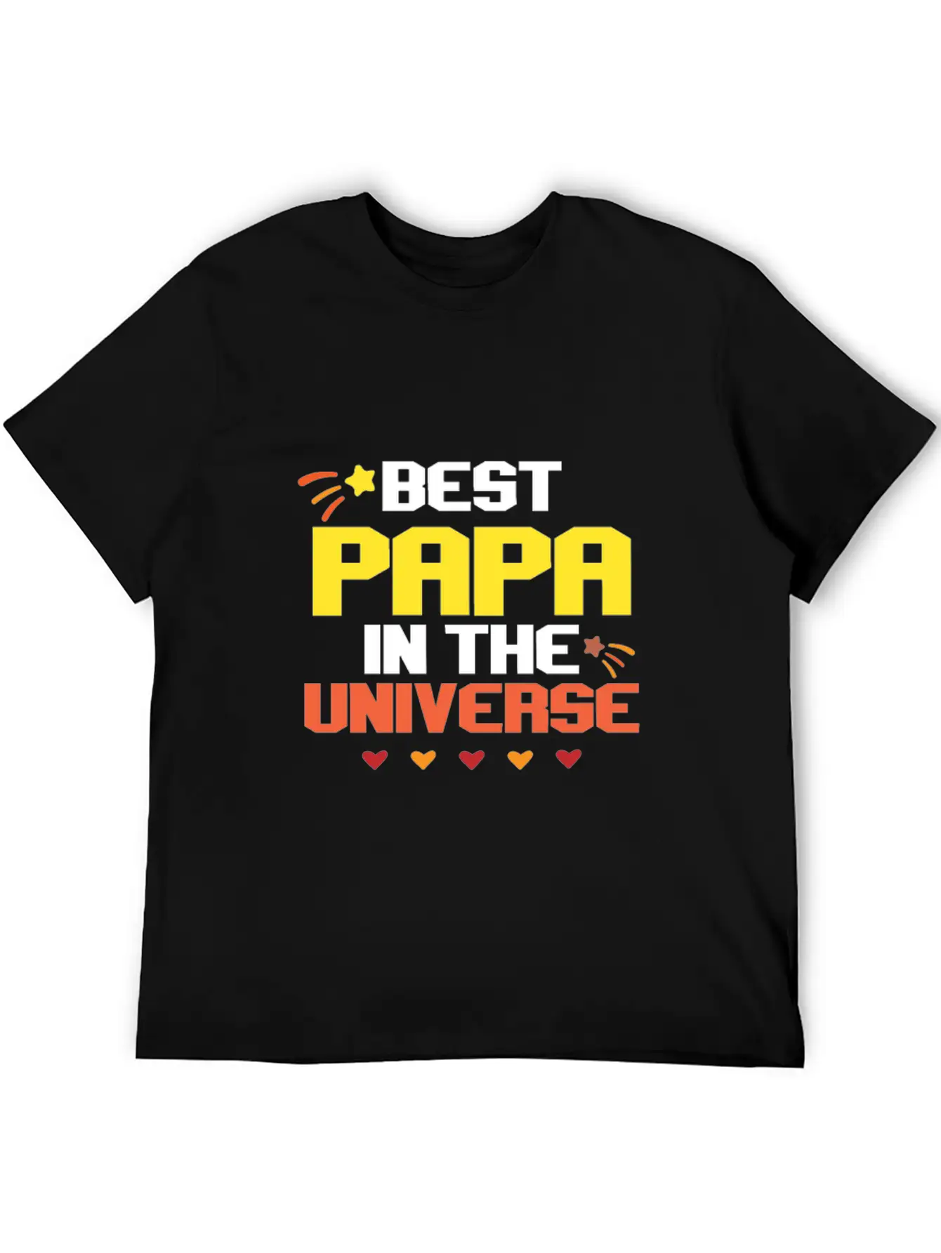 Best Papa In The Universe Unisex Short Sleeve Soft Cotton T-Shirt – Casual Everyday Wear