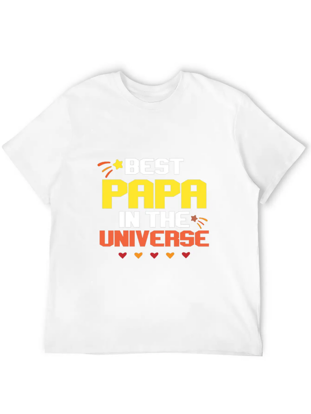 Best Papa In The Universe Unisex Short Sleeve Soft Cotton T-Shirt – Casual Everyday Wear