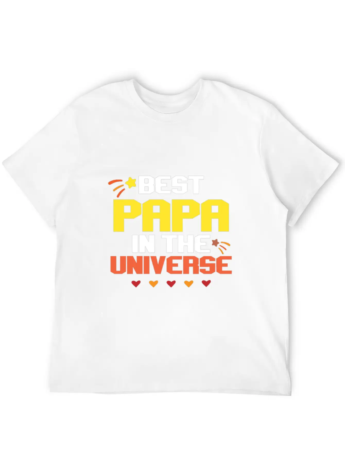 Best Papa In The Universe Unisex Short Sleeve Soft Cotton T-Shirt – Casual Everyday Wear