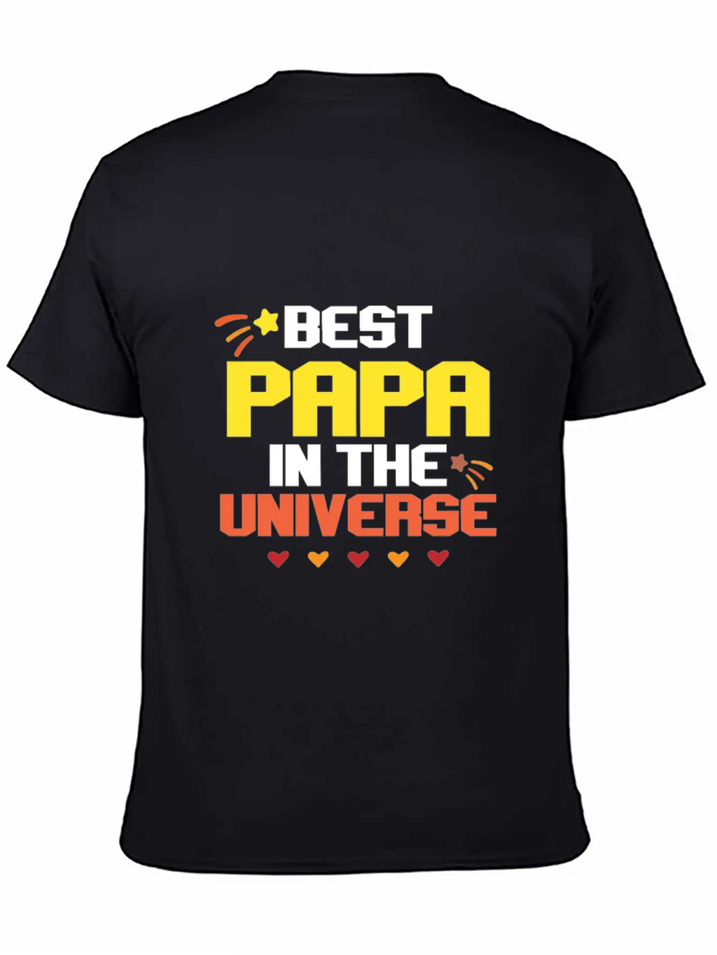 Best Papa In The Universe Unisex Short Sleeve Soft Cotton T-Shirt – Casual Everyday Wear