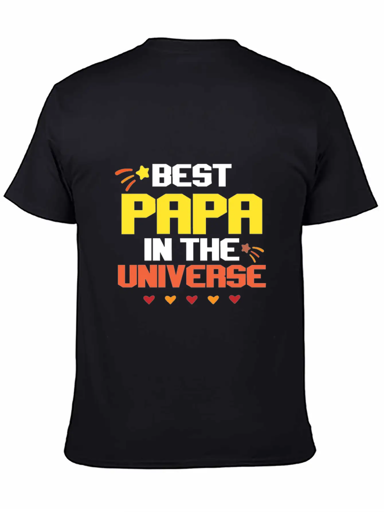 Best Papa In The Universe Unisex Short Sleeve Soft Cotton T-Shirt – Casual Everyday Wear