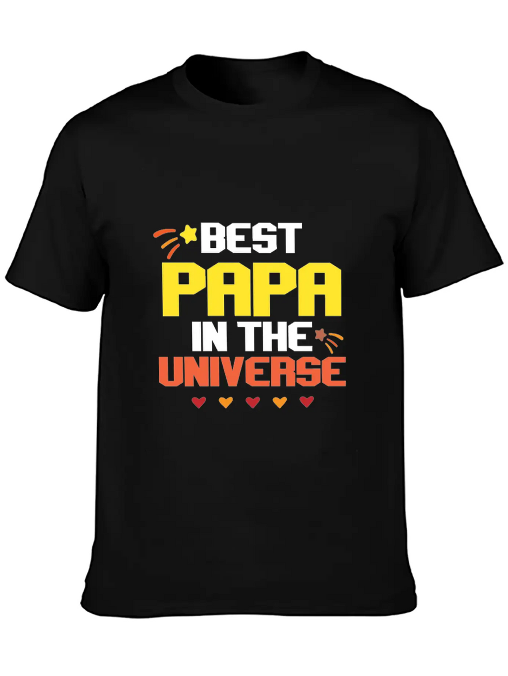 Best Papa In The Universe Unisex Short Sleeve Soft Cotton T-Shirt – Casual Everyday Wear
