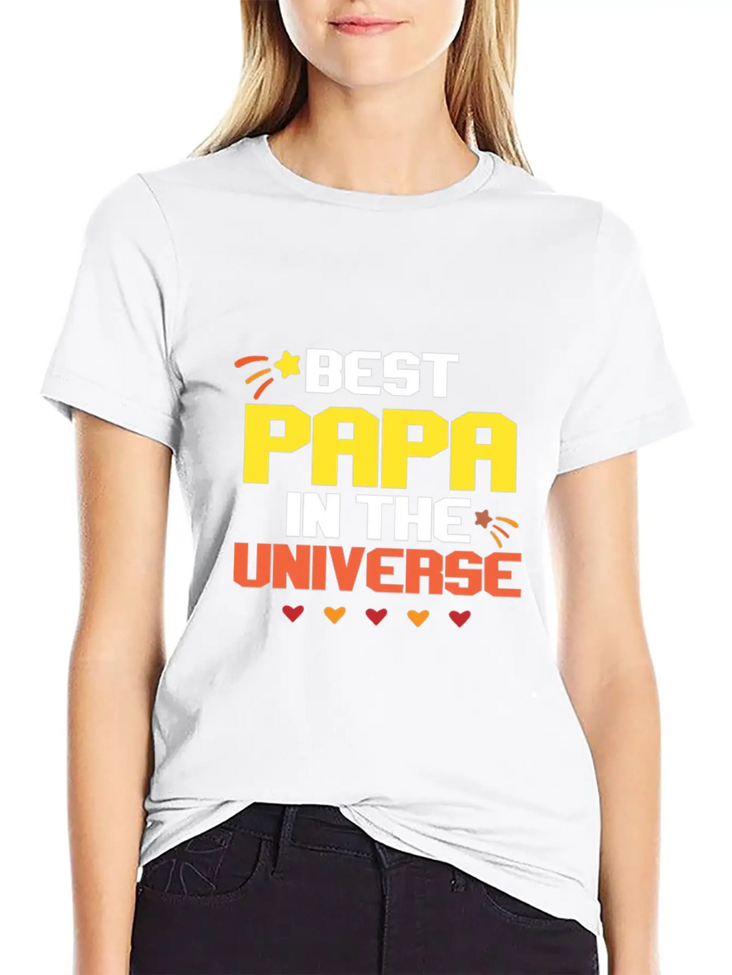 Best Papa In The Universe Unisex Short Sleeve Soft Cotton T-Shirt – Casual Everyday Wear