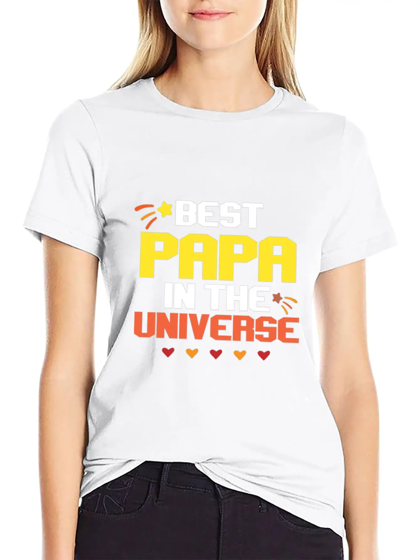 Best Papa In The Universe Unisex Short Sleeve Soft Cotton T-Shirt – Casual Everyday Wear