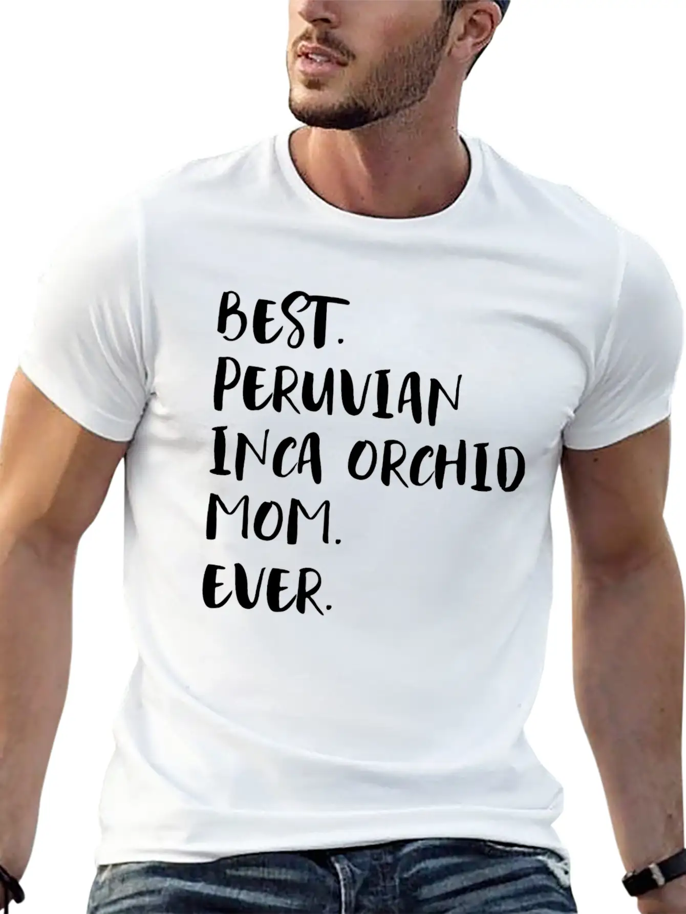 Best Peruvian Inca Orchid Mom Ever Unisex Short Sleeve Soft Cotton T-Shirt – Casual Everyday Wear