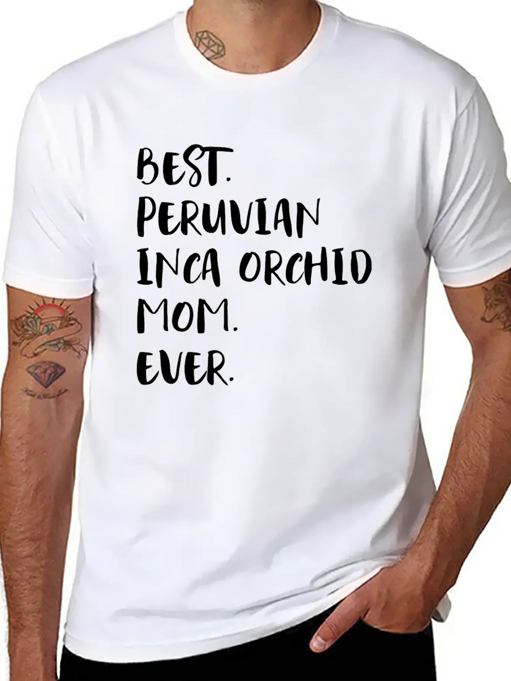 Best Peruvian Inca Orchid Mom Ever Unisex Short Sleeve Soft Cotton T-Shirt – Casual Everyday Wear