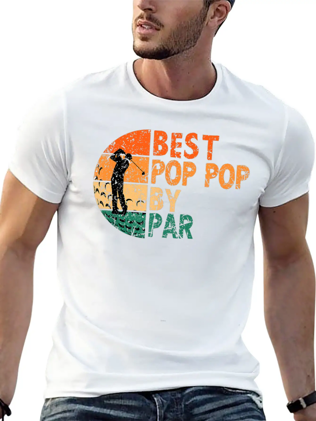 Best Pop Pop By Par Golf Fathers Day Golfing Funny Essential Cotton Tee For Daily Outfits – Unisex Style