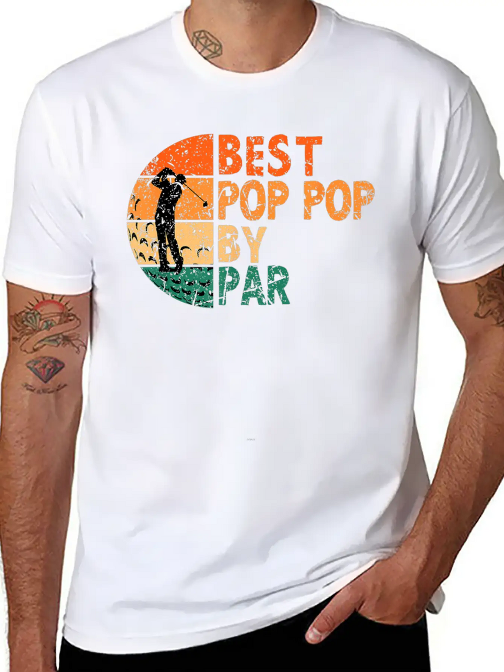 Best Pop Pop By Par Golf Fathers Day Golfing Funny Essential Cotton Tee For Daily Outfits – Unisex Style