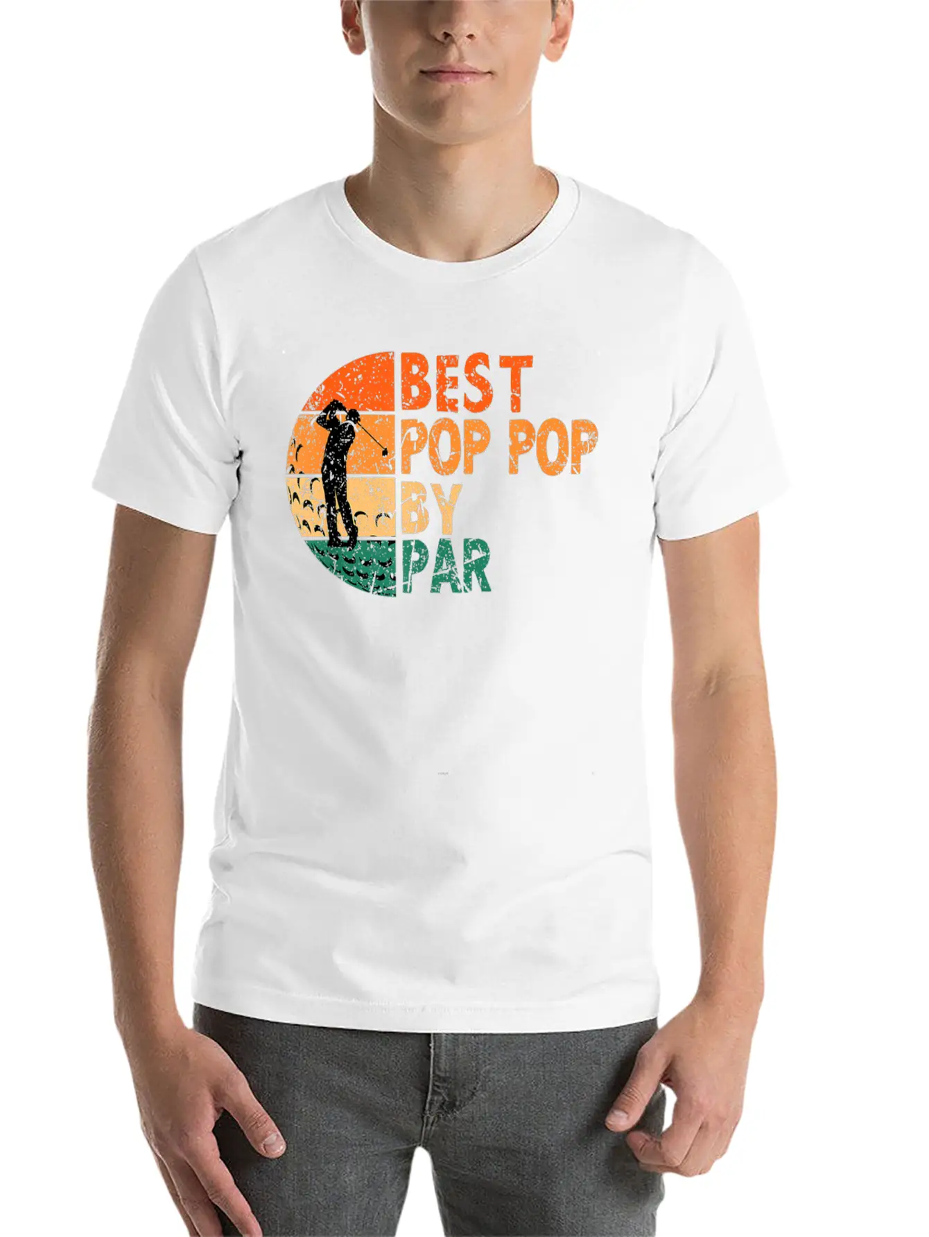 Best Pop Pop By Par Golf Fathers Day Golfing Funny Essential Cotton Tee For Daily Outfits – Unisex Style