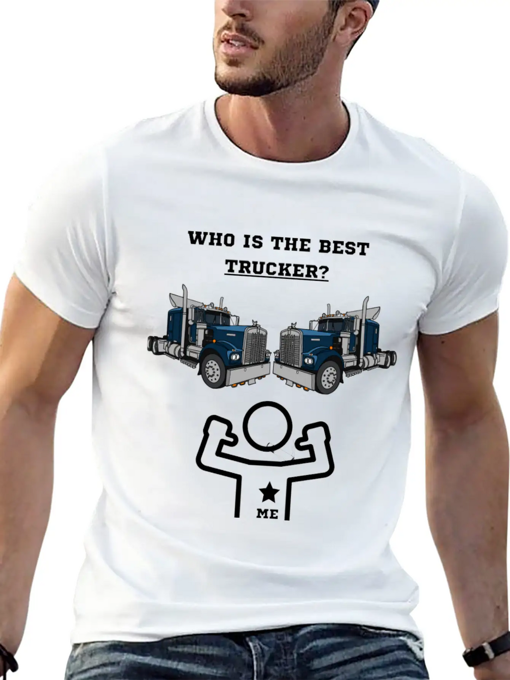 Best Truck Driver Casual Graphic T-Shirt – Simple And Comfortable Daily Wear