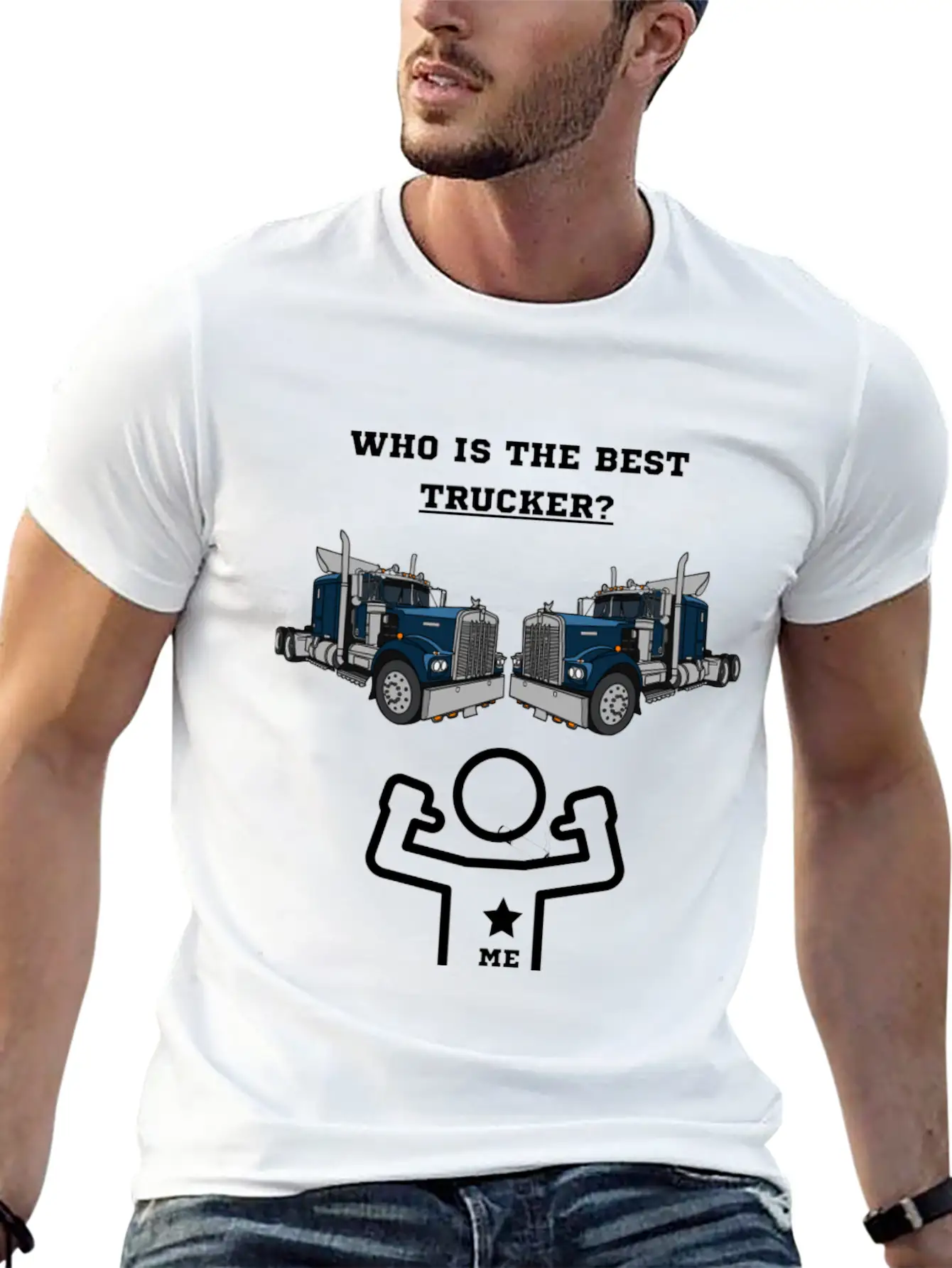 Best Truck Driver Casual Graphic T-Shirt – Simple And Comfortable Daily Wear