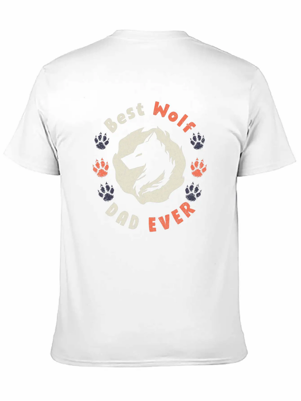 Best Wolf Dad Ever Breathable Soft Cotton T-Shirt – Timeless Casual Look